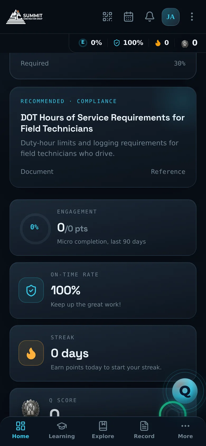 Mobile Up Next feed