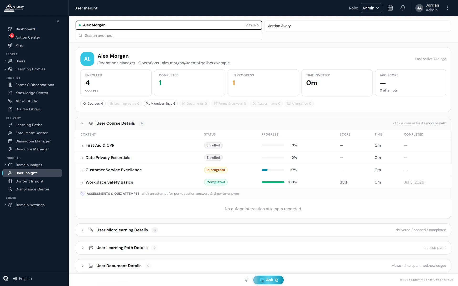 User Insight per-person drill-down
